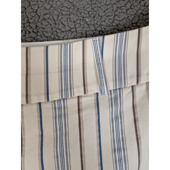 Lane Bryant Capri Womens 28 Ivory Striped Crop The Laney Capris Wide Leg Buttons - Picture 4 of 14